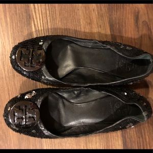 Tori Burch ballet flats- size 8- SEQUIN!